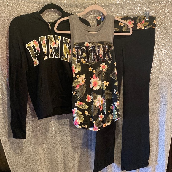 PINK Victoria's Secret Other - Jacket, tank top and boot cut leggings set - pink vs - woman’s